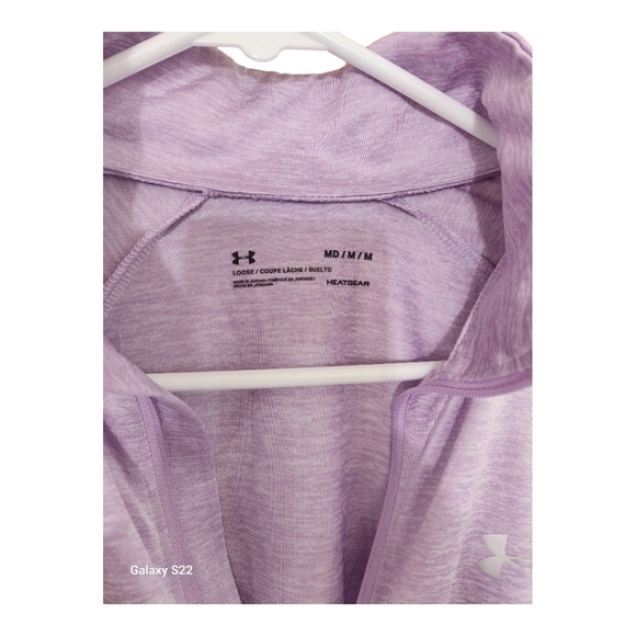 Under Armour Heatwave Long Sleeve, Half Zip Pullover, Light Purple - Picture 7 of 8